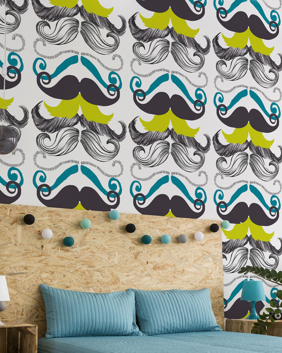 Moustache - White / Blue / Green