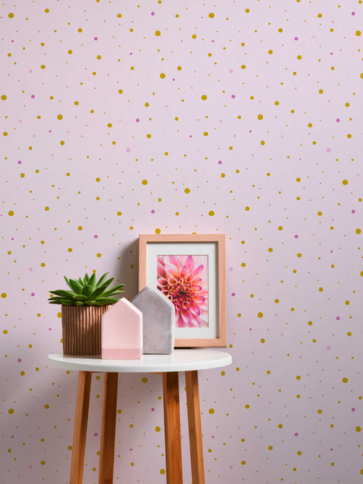 Dotty Spots - Pink / Gold