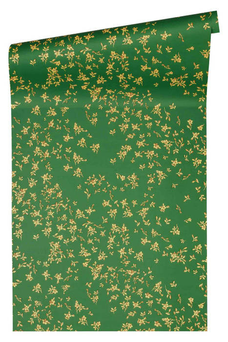 Tiny Flowers - Green / Gold