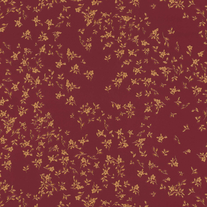 Tiny Flowers - Deep Red / Gold