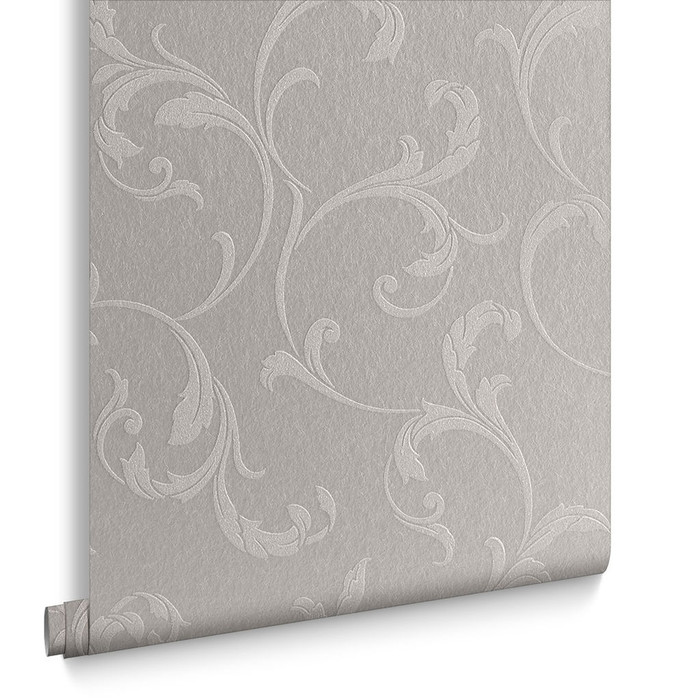 Baroque Beaded Wallpaper - Platinum