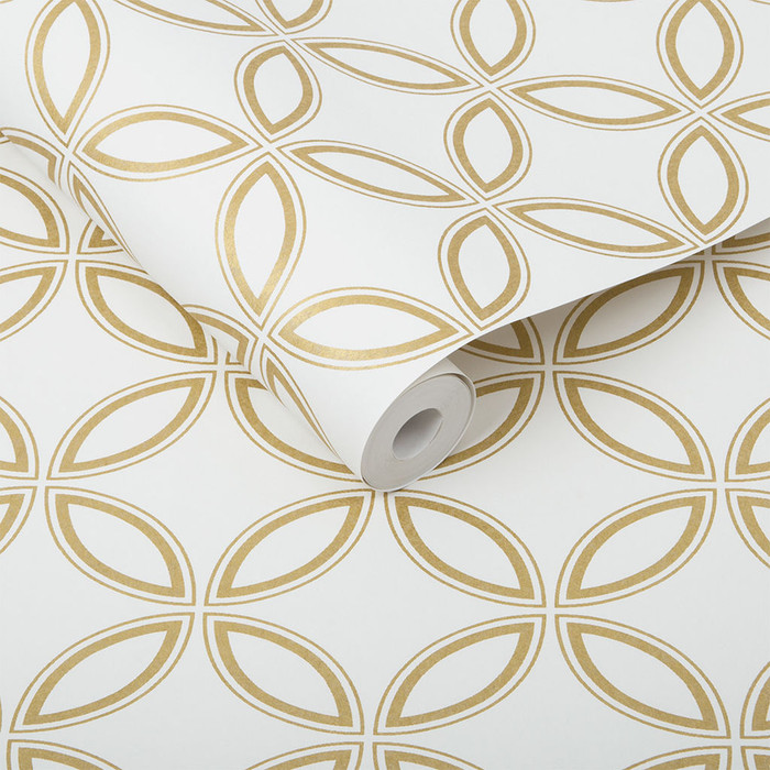 Zara Shimmer Metallic wallpaper in white  gold  I Love Wallpaper