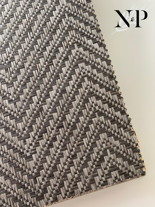 Chevron Paper Weave - Charcoal