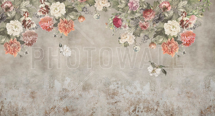 Mural - Vintage Flower Wall (Per Sqm)