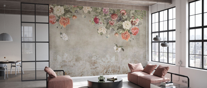 Mural - Vintage Flower Wall (Per Sqm)