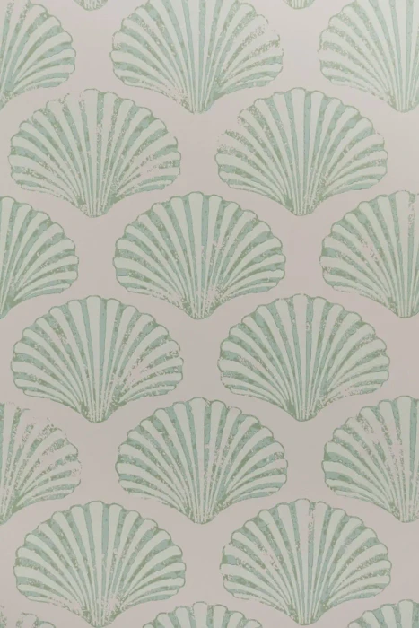 Scallop Shell - Plaster Pink / Green
