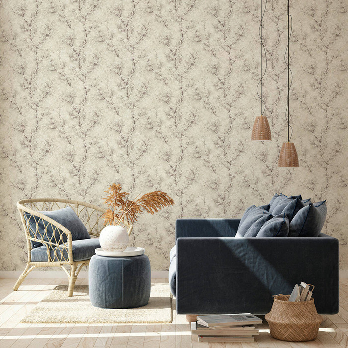 Chinoiserie Tree - Grey / Cream