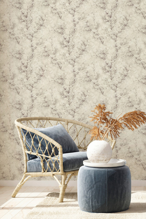 Chinoiserie Tree - Grey / Cream