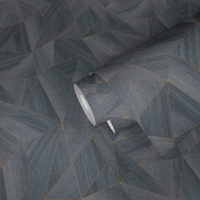 Wood Puzzle - Dark Grey / Gold