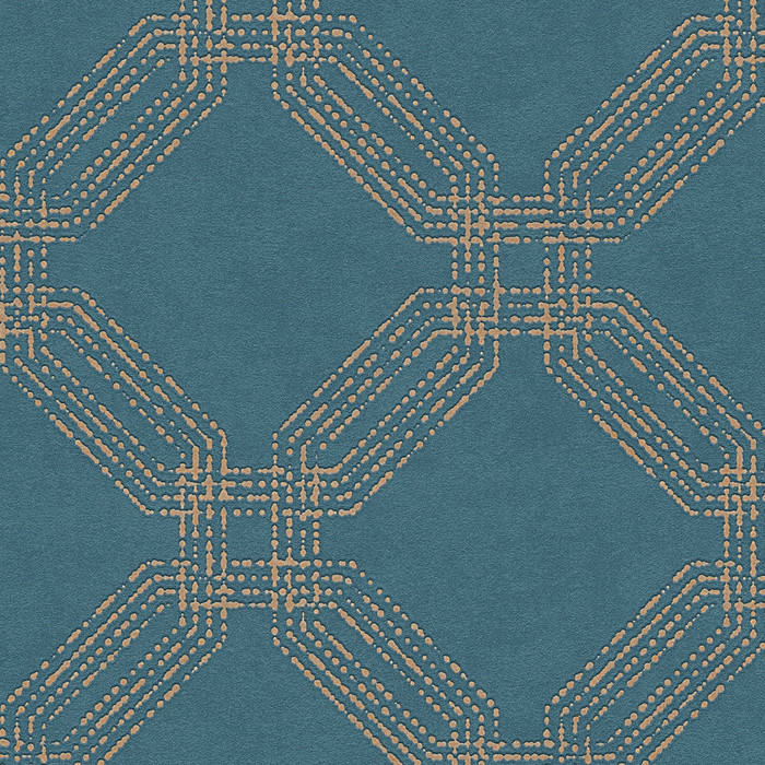 Pop Trellis - Teal / Gold