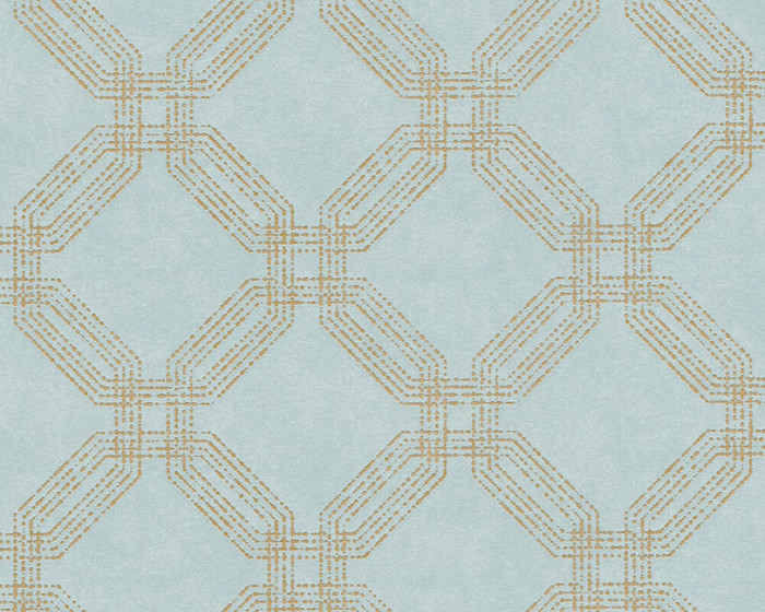 Pop Trellis - Light Blue / Gold