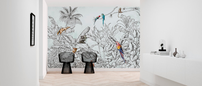 Mural - Hello Jungle Animals (Per Sqm)