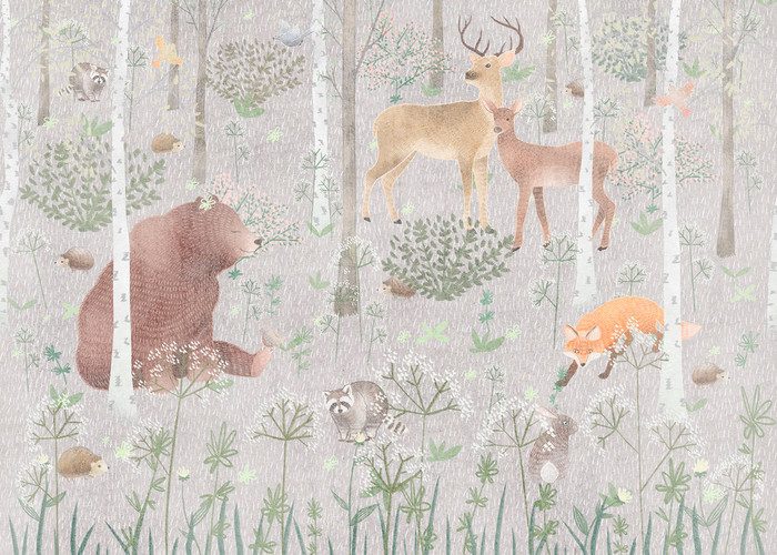 Mural - Wildlife Grey (Per Sqm)