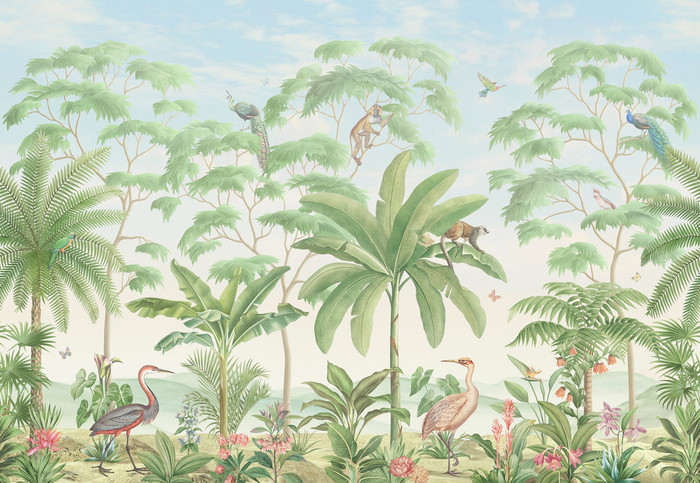 Mural - Monkey Tropical Eden (Per Sqm)