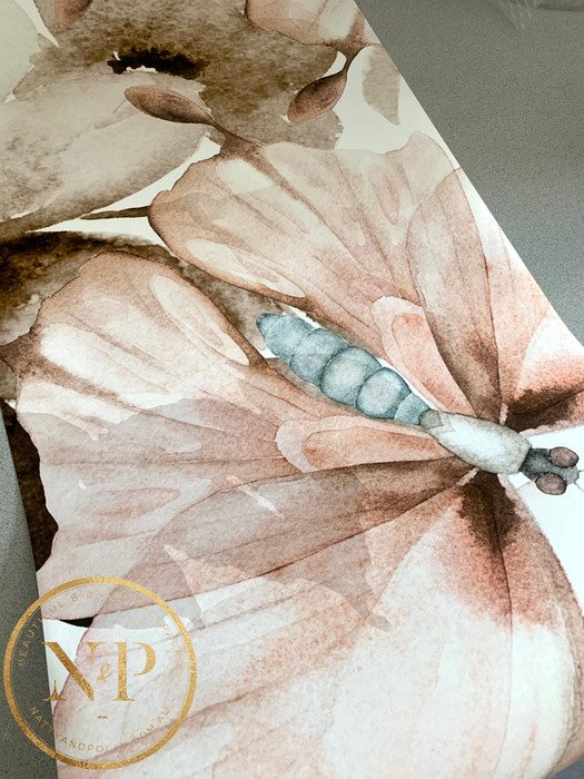 Mural - Watercolour Butterfly Dusk (Per Sqm)