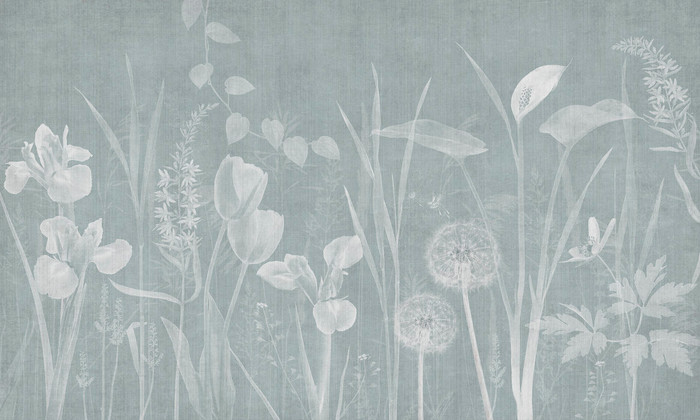 Mural - Dandelion Field Emerald (Per Sqm)