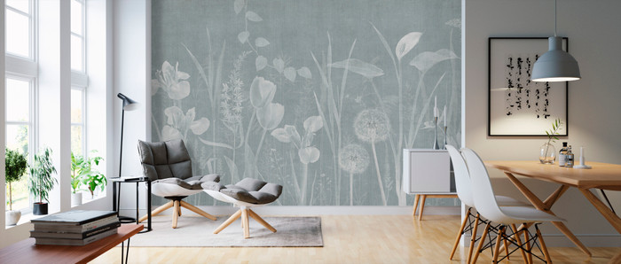 Mural - Dandelion Field Emerald (Per Sqm)