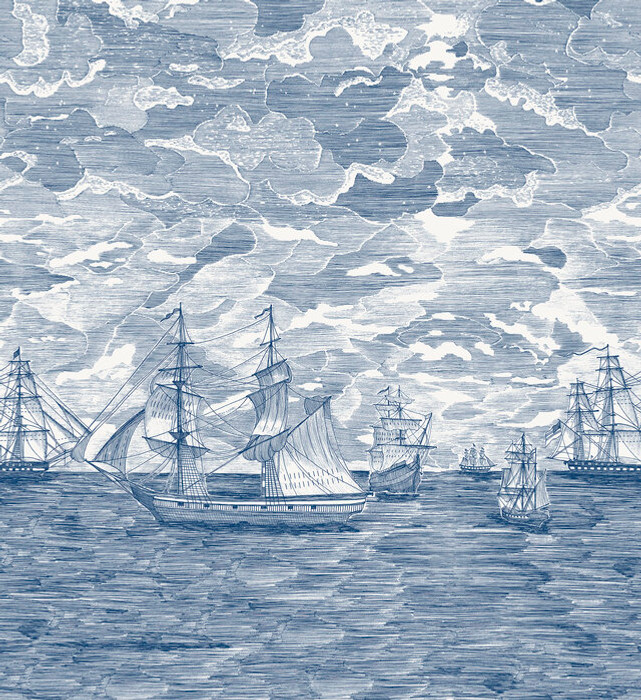 Mural - Sail Away Cobalt Stars (Per Sqm)