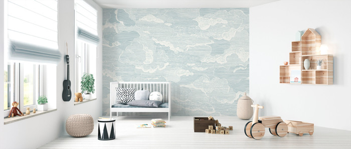 Mural - Up And Away Light Blue (Per Sqm)