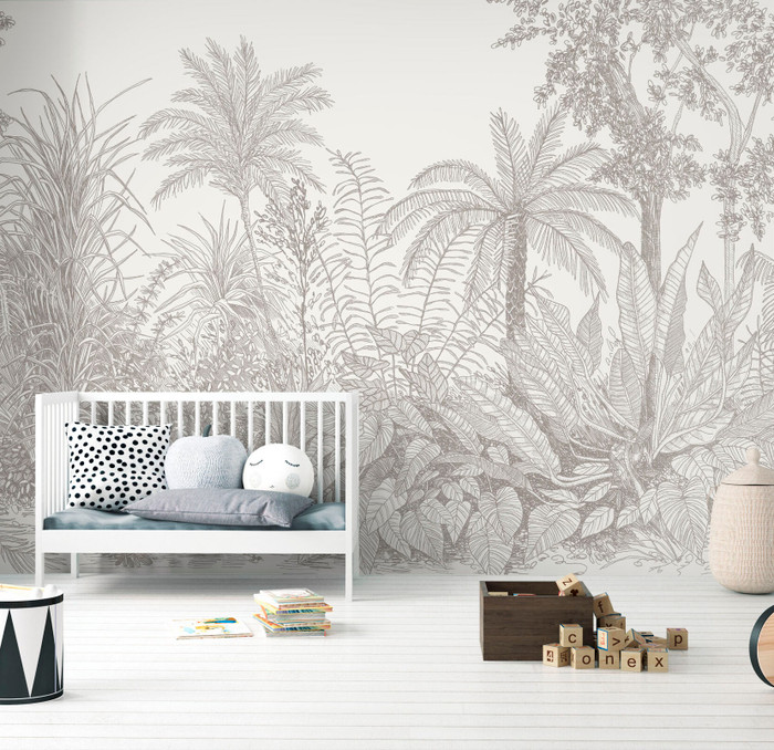 Mural - Tropica Greige (Per Sqm)