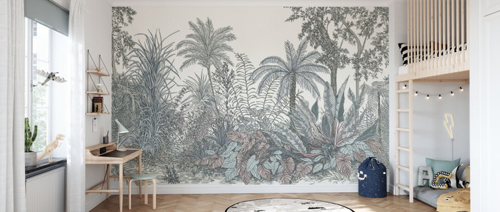 Mural - Tropica Pale Pastel (Per Sqm)