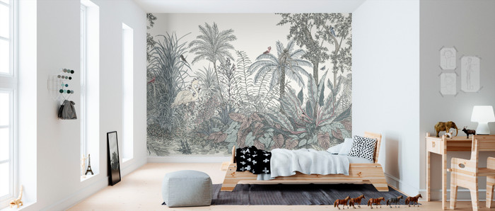 Mural - Tropica Animals Pastel (Per Sqm)