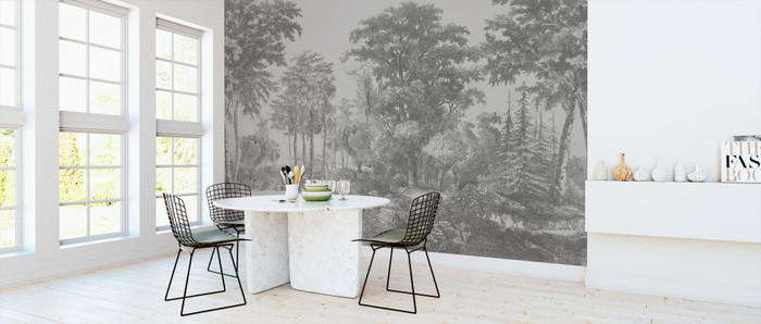 Mural - Slow Meander Grey (Per Sqm)
