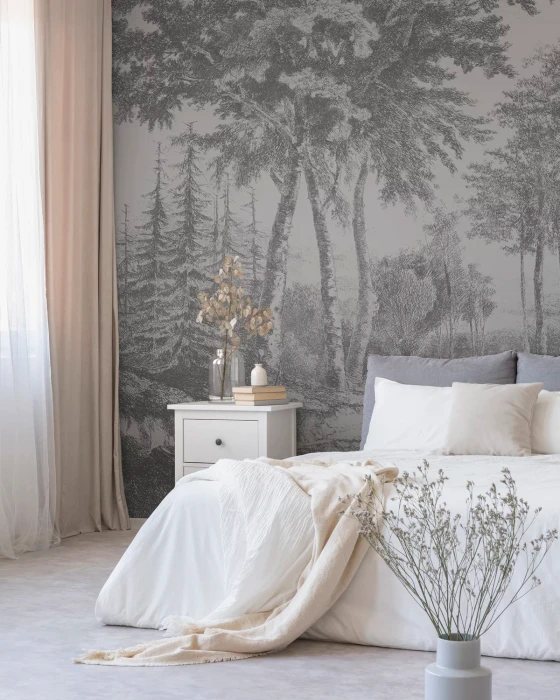 Mural - Slow Meander Grey (Per Sqm)