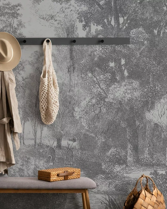 Mural - Slow Meander Grey (Per Sqm)
