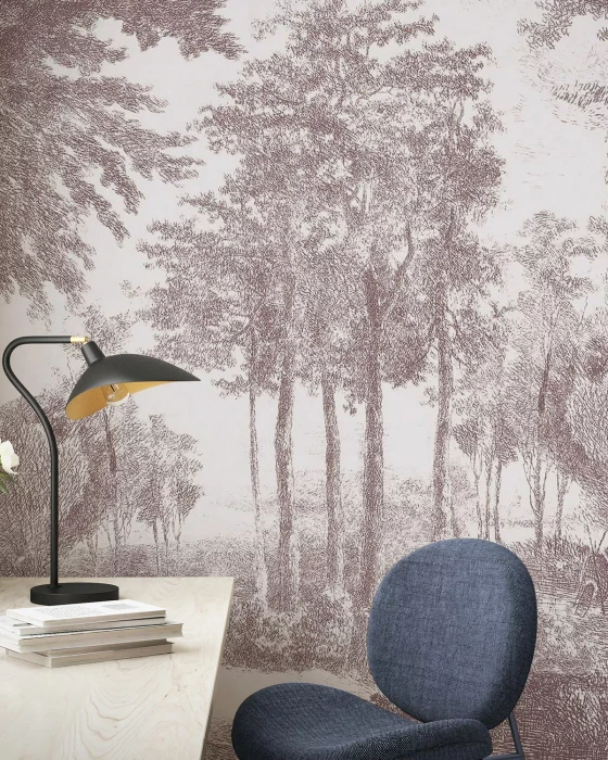 Mural - Slow Meander Bordeaux (Per Sqm)