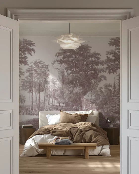 Mural - Slow Meander Bordeaux (Per Sqm)