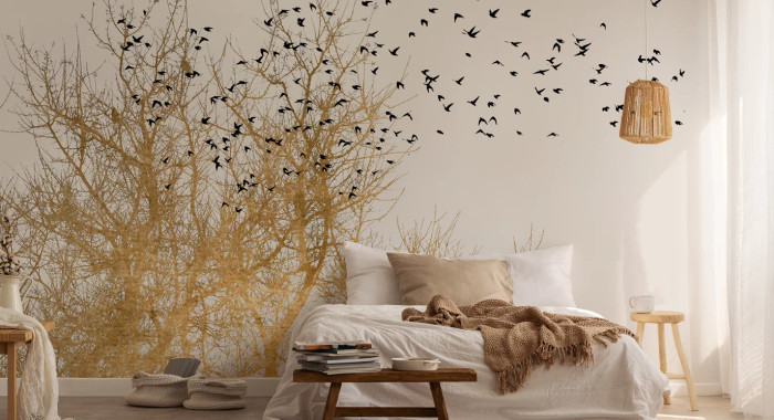 Mural - Golden Birds (Per Sqm)