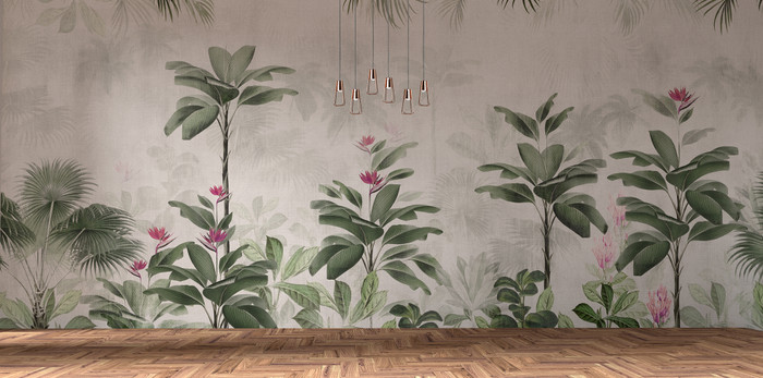 Mural - Botanical Bliss Fuchsia (Per Sqm)
