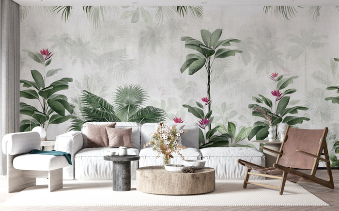 Mural - Botanical Bliss Fuchsia (Per Sqm)