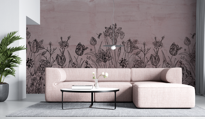 Mural - Tulip Pink (Per Sqm)
