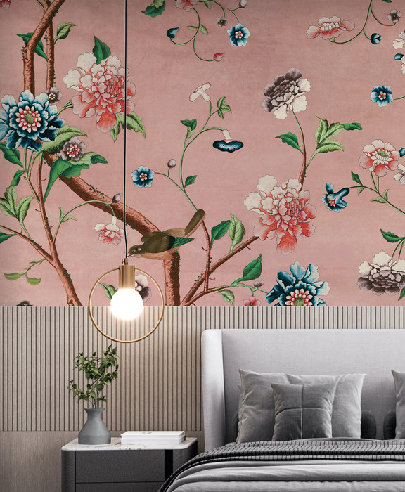 Mural - Chinoiserie Pink (Per Sqm)