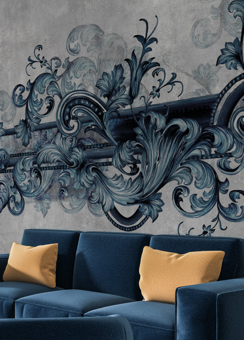 Mural - Baroque Blue (Per Sqm)