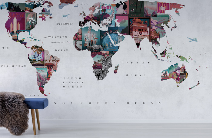 Mural - Vintage Map (Per Sqm)