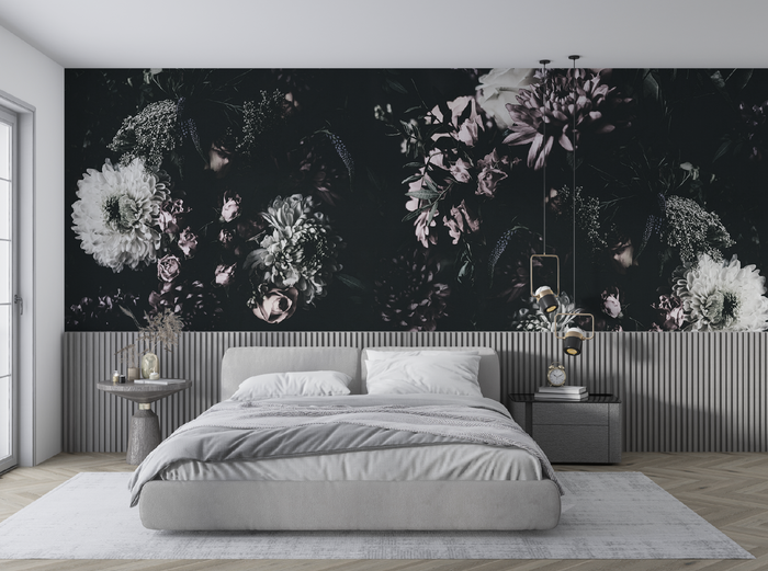 Mural - Midnight Flora Nude (Per Sqm)