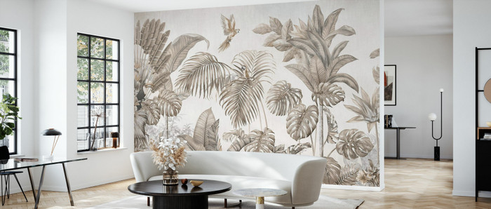 Galerie Wallcoverings Tropical Collection Palau Floral Fish and Bird  Inspired 27.8' L x 27.5