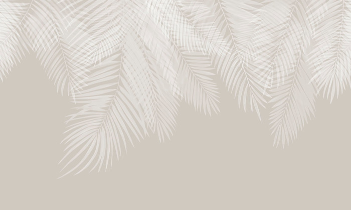 Mural - Hanging Palm Leaves Beige (Per Sqm)