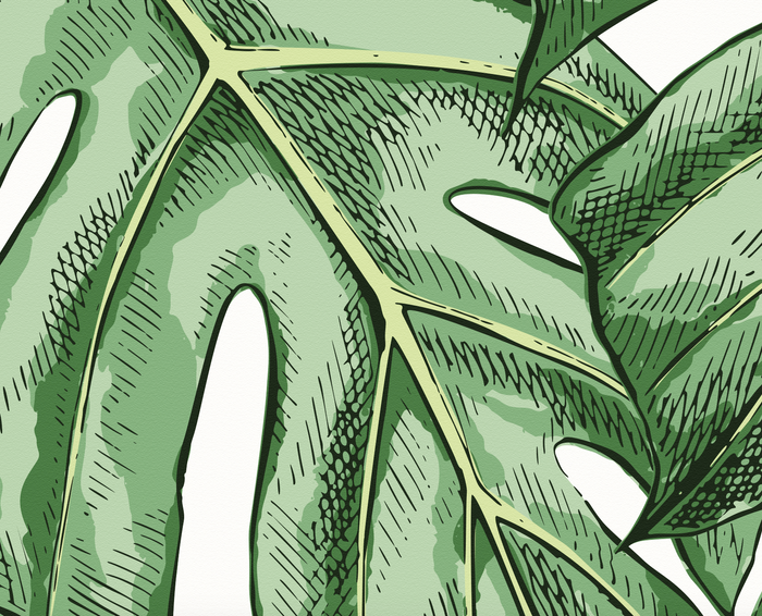 Mural - Monstera Palm Leaf II (Per Sqm)