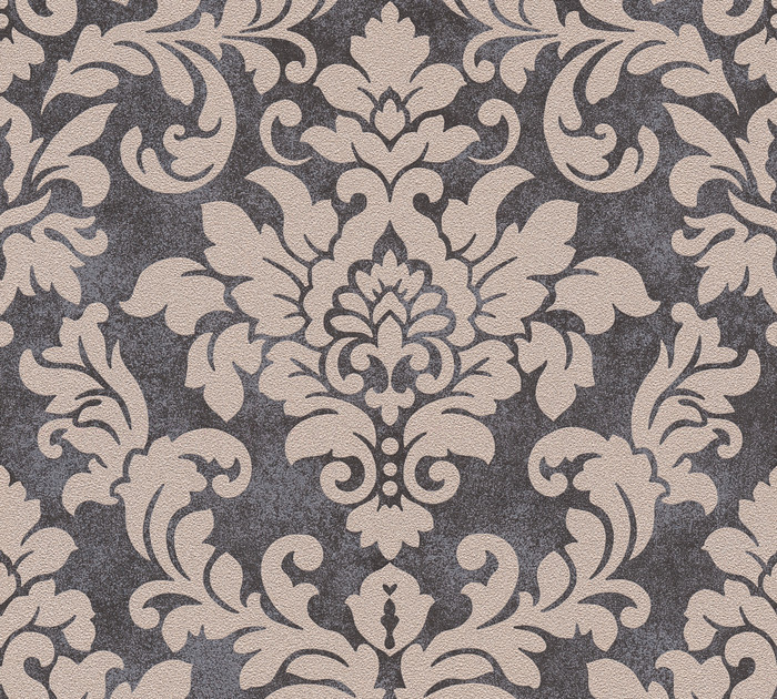 Perry Damask - Charcoal