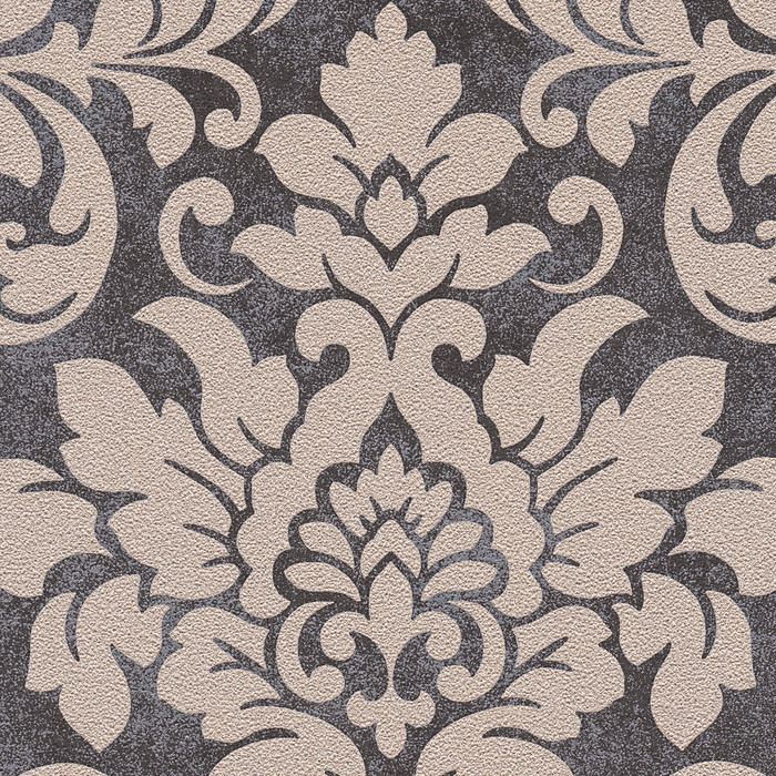 Perry Damask - Charcoal