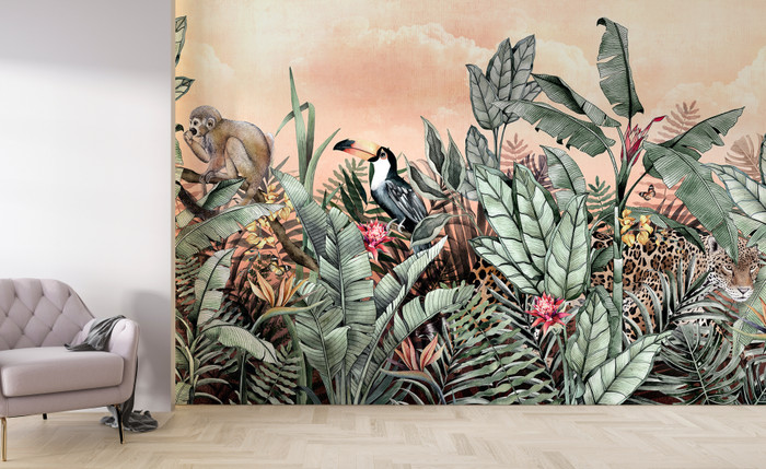 Mural - Jaguar Cantaloupe (Per Sqm)