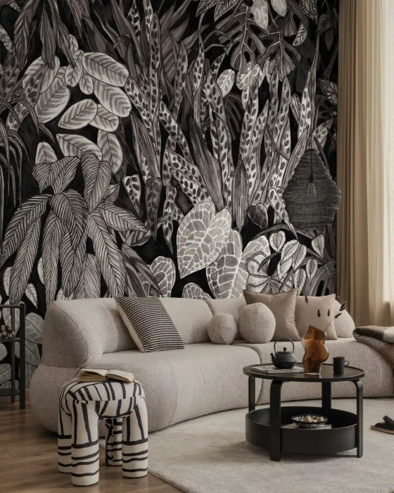 Mural - Tanglewood Wall Black (Per Sqm)