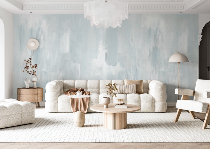 Mural - Venetian Smoke Blue (Per Sqm)