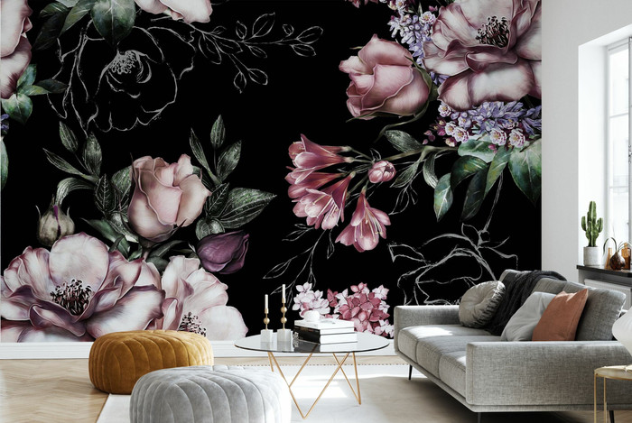 Mural - Goodnight Roses (Per Sqm)