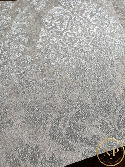 Chenille Damask - Silver