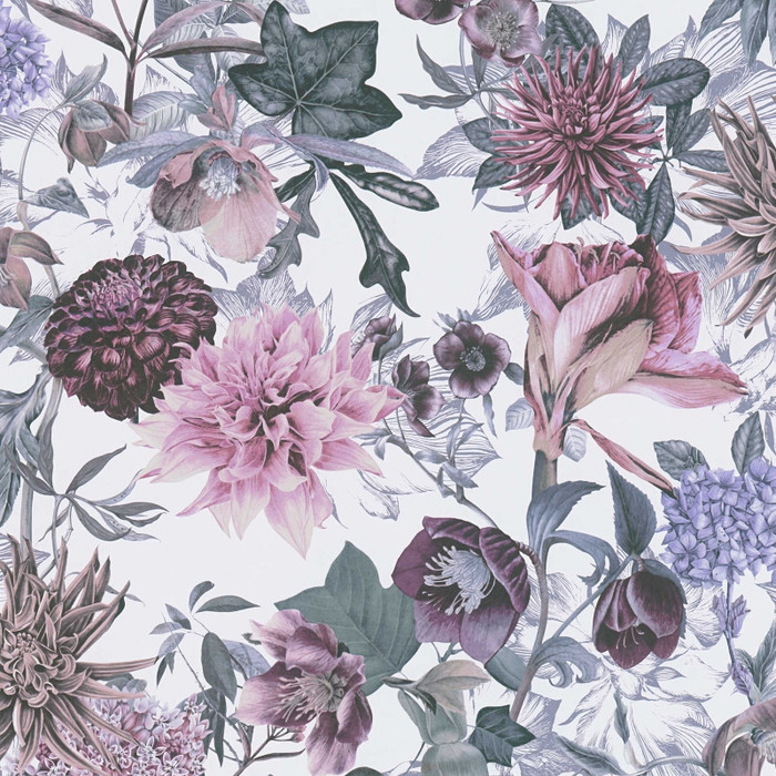 Wall Of Blooms - Light Purple / Multi
